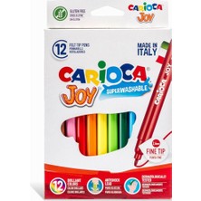 Kitabevimden Carioca Keçeli Boya Kalemi Joy Süper Yıkanabilir 12 Li 40614