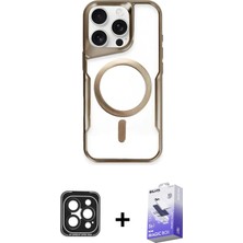 BUTİMAR'S iPhone 15 Pro Max Yadigar Klasik Özel Seri - Siyah Bilvis 5in1 5d Magic Hayalet Cam Ekran Koruyucu + Siyah Pvd Metal Kamera Lens