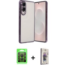 BUTİMAR'S Galaxy S25 Edge Vadi Minimal - Siyah Bilvis 3D Cam Ekran Koruyucu + Siyah Raze Metal Kamera Lens