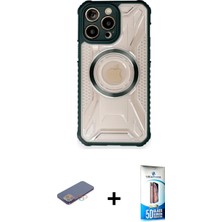 BUTİMAR'S iPhone 12 Pro Max Kutup Modern - Siyah 5d Eko Cam Ekran Koruyucu + Pembe Renkli Kamera Lens Koruma Cam