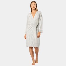 Türen Kadin Düz Bantli Sabahlik 3164/GRI