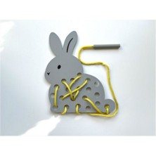 3D Tasarım Küçük Çocuk Bağcık Tavşanı