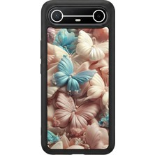 Aksel Kılıf Tecno Spark Slim 5g Uyumlu Baskılı, Mat Siyah,yumuşak Silikon, Koruyucu,şok Emici Kapak,kılıf