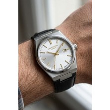 Lee Cooper Vintage Tasarım Erkek Kol Saati | 39 mm Çelik Kasa, Siyah Deri Kordon, Gri Kadran