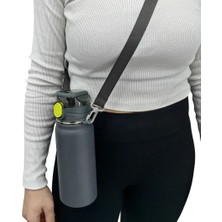 Bentopia Paslanmaz Çelik Su Matarası - 600 ml - Askılı -  Pipetli Veya Pipetsiz Çelik Suluk