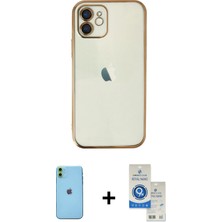 BUTİMAR'S iPhone 11 Vadi Minimal - Şeffaf Royal Nano Ekran Koruyucu + Yeşil Neon Fosforlu Kamera Lens