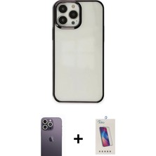 BUTİMAR'S iPhone 13 Pro Max Doruk Doku Prime - Siyah Joko 5d Cam + Beyaz Neon Fosforlu Kamera Lens