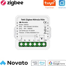 Novato Zigbee Nötrsüz Röle ( Tuya, Smart Life Uyumlu )