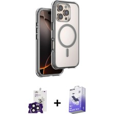 BUTİMAR'S iPhone 16 Pro Max Zirve Klasik Prime - Siyah Bilvis 5in1 5d Magic Hayalet Cam Ekran Koruyucu + Siyah Bilvis Titan Kamera Lens