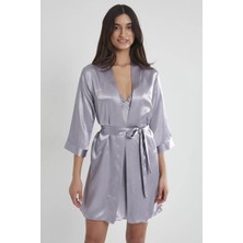Pierre Cardin Saten Kısa Tek Sabahlık 1010 Royal