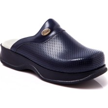 SABOTERLİK Ortopedik Doktor ve Hemşire Terliği Lacivert Desenli – Kaymaz Tabanlı Konforlu Sağlık Personeli Terliği