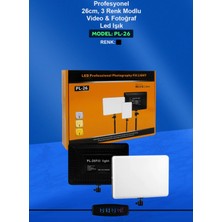 Azurtech Pl-26 Profesyonel LED Işık 26CM – 3 Renk Modlu – Video & Fotoğraf Çekim Işığı – Stüdyo Işığı