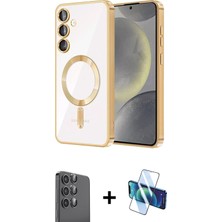 BUTİMAR'S Galaxy A16 5g Nova Işık Özel Seri - Siyah 3D Antistatik Seramik Nano Ekran Koruyucu + Siyah Raze Metal Kamera Lens