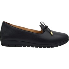 Ortopedia Yumuşak Deri Kadın Ayakkabı Diabetik 1174 - Siyah