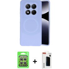 BUTİMAR'S Redmi Note 14 Pro 4g Ufuk Serisi - Şeffaf Hayalet Polymer Nano Ekran Koruyucu + Gümüş Raze Metal Kamera Lens