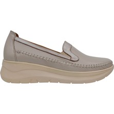 Ortopedia Kadın Deri Ayakkabı 1386 - Silver / Gri