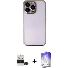 BUTİMAR'S iPhone 14 Pro Max Vadi Minimal - Siyah Bilvis 5in1 3D Magic Cam Ekran Koruyucu + Gold Bilvis Titan Kamera Lens