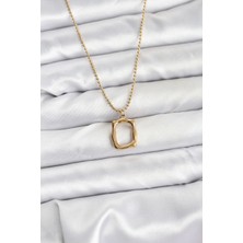 Ayışığı 316L Çelik Zincir Gold Renk Model Kadın Kolye