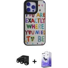 BUTİMAR'S iPhone 15 Pro Max Odak Klasik Serisi - Siyah Bilvis 5in1 5d Magic Hayalet Cam Ekran Koruyucu + Siyah Raze Metal Kamera Lens