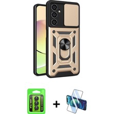 BUTİMAR'S Galaxy A15 4g Ahenk Klasik - Siyah 3D Antistatik Seramik Nano Ekran Koruyucu + Siyah Raze Metal Kamera Lens