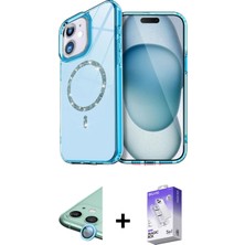 BUTİMAR'S iPhone 12 Kıvılcım Form Prime - Siyah Bilvis 5in1 3D Magic Cam Ekran Koruyucu + Mavi Raze Metal Kamera Lens