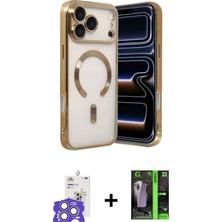 BUTİMAR'S iPhone 17 Pro Max Nova Işık Özel Seri - Siyah 360 Mat Full Body Arka Koruyucu + Gümüş Bilvis Titan Kamera Lens