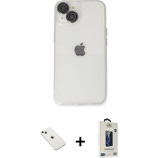 BUTİMAR'S iPhone 14 Ufuk Minimal Özel Seri - Siyah Bilvis Hayalet Cam Ekran Koruyucu + Yeşil Diamond Kamera Lens