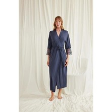 Red Womans Dantelli ve Kuşaklı Sabahlık