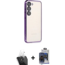 BUTİMAR'S Galaxy S24 Vadi Minimal - Siyah Vanessa Magic Cam + Şeffaf Kamera Lens Koruma Cam