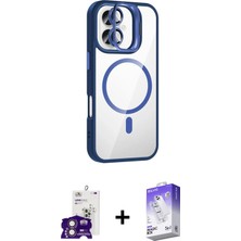 BUTİMAR'S iPhone 16 Yadigar Asil Koleksiyonu - Siyah Bilvis 5in1 3D Magic Cam Ekran Koruyucu + Pembe Bilvis Titan Kamera Lens