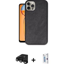 BUTİMAR'S iPhone 15 Pro Kıvılcım Işık Serisi - Siyah Bilvis 0.18MM Plus Cam Ekran Koruyucu + Siyah Raze Metal Kamera Lens