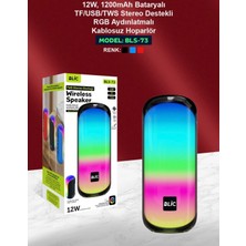 Azurtech Bls-73 Rgb Işıklı Bluetooth Hoparlör – 12W – Tws Stereo – Usb/tf Destekli Kablosuz Speaker
