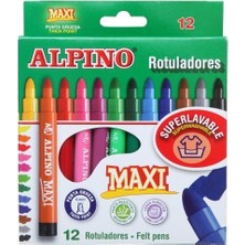 Kitabevimden Alpino Keçeli Boya Kalemi Maxi 12 Li AR000006