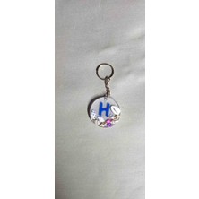 Miina Aksesuar Epoksi Reçine Çeşitli Doğal Taşlarla Süslenmiş Dekoratif Bir Görünüm Sunan Anahtarlık