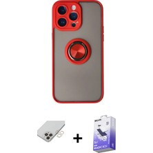 BUTİMAR'S iPhone 14 Pro Max Yörünge Çizgi - Siyah Bilvis 5in1 5d Magic Hayalet Cam Ekran Koruyucu + Gold Band Metal Kamera Lens