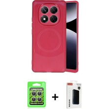 BUTİMAR'S Redmi Note 14 Pro 4g Ufuk Serisi - Şeffaf Hayalet Polymer Nano Ekran Koruyucu + Gümüş Raze Metal Kamera Lens