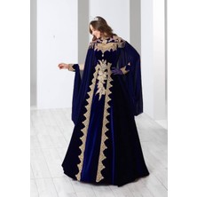 Ceyyiz Bindallı Kına Elbisesi 5 Parça 20-113 Lacivert