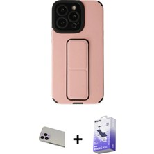 BUTİMAR'S iPhone 13 Pro Max Çekirdek Yansıma - Siyah Bilvis 5in1 5d Magic Hayalet Cam Ekran Koruyucu + Mor Rainbow Kamera Lens Koruma Cam