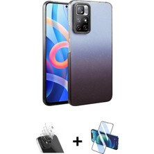 BUTİMAR'S Redmi Note 11 Pro Kıvılcım Minimal Özel Seri - Siyah 3D Antistatik Seramik Nano Ekran Koruyucu + Şeffaf Kamera Lens Koruma Cam
