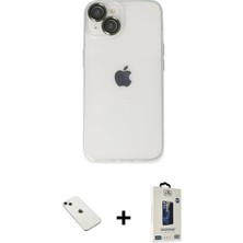 BUTİMAR'S iPhone 14 Ufuk Minimal Özel Seri - Siyah Bilvis Hayalet Cam Ekran Koruyucu + Yeşil Diamond Kamera Lens