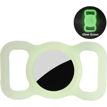 CaseOnn Apple Airtag Kılıf Evcil Hayvan Için Boyun Tasma Aparatı Parlayan Neon Yeşil