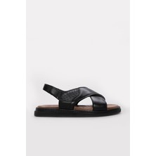 Fast Step Hakiki Deri  Erkek Klasik Sandalet 306MAS-678