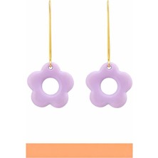 EPAksesuar Çiçek Formlu Sallantılı Küpe – Altın Renk Uzun Kanca Aparatlı