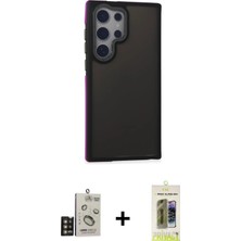 BUTİMAR'S Galaxy S24 Ultra Eksen Işık - Siyah Joko Magic 5d Hayalet Cam + Gold Bilvis Titan Kamera Lens