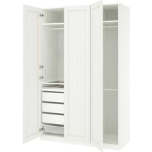 IKEA Beyaz Modern Kapaklı Gardırop