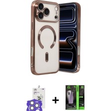 BUTİMAR'S iPhone 17 Pro Max Nova Işık Özel Seri - Siyah 360 Mat Full Body Arka Koruyucu + Gümüş Bilvis Titan Kamera Lens