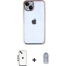 BUTİMAR'S iPhone 14 Vadi Minimal - Siyah Joko Magic 5d Cam + Gökkuşağı Shine Kamera Lens