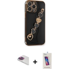 BUTİMAR'S iPhone 13 Pro Max Nova Işık Prime - Siyah Joko 5d Cam + Gökkuşağı Pers Alüminyum Kamera Lens