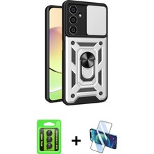 BUTİMAR'S Galaxy A15 4g Ahenk Klasik - Siyah 3D Antistatik Seramik Nano Ekran Koruyucu + Siyah Raze Metal Kamera Lens