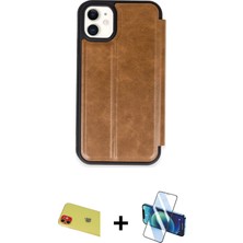 BUTİMAR'S iPhone 11 Zirve Yansıma Serisi - Siyah 3D Antistatik Cam Ekran Koruyucu + Kırmızı Rainbow Kamera Lens Koruma Cam